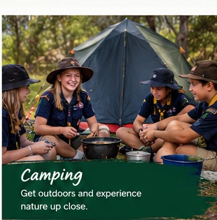 AI-generated Scouts camping
