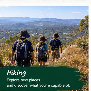 AI-generated Scouts hiking